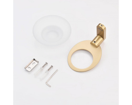 Мыльница Raglo R300.02.03 с держателем,сатин золотой