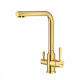 Смеситель Raglo R81.61.03 для кухни с подключением к фильтру излив поворотный, сатин золотой