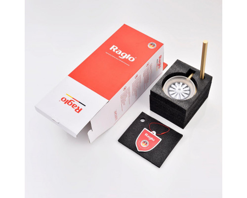 Ёршик для унитаза Raglo R300.10.03 с держателем,сатин золотой