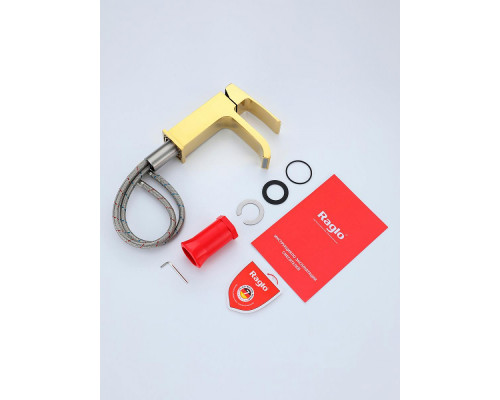 Смеситель Raglo R02.10.23 для раковины монолитный, золото