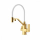 Смеситель Raglo R85.62.03 для кухни с подключением к фильтру съёмный гибкий излив с магнитным фиксатором, сатин золотой