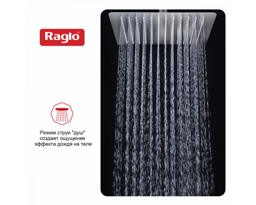 Лейка душевая верхняя Raglo R451.55 тропический душ 300*300мм нержавеющая сталь, хром