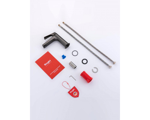 Смеситель Raglo R07.10.09 для раковины монолитный, графит