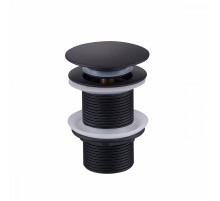 Донный клапан для раковины Raglo R600.02.06 без перелива (клик-клак), латунь, черный