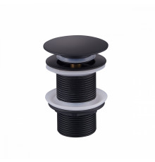 Донный клапан для раковины Raglo R600.02.06 без перелива (клик-клак), латунь, черный