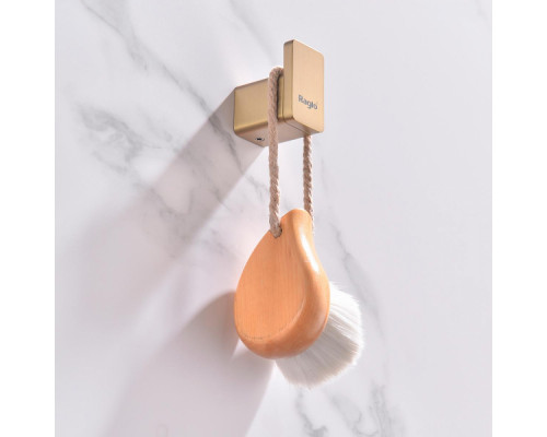 Крючок для полотенец Raglo R301.05.03 одинарный,сатин золотой