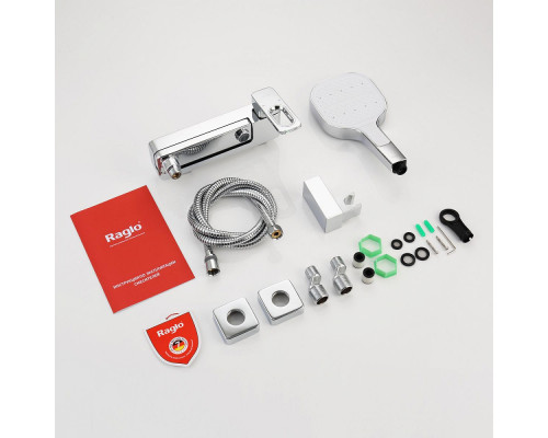 Смеситель Raglo R51.30 для ванны и душа настенный излив поворотный 15 см, хром