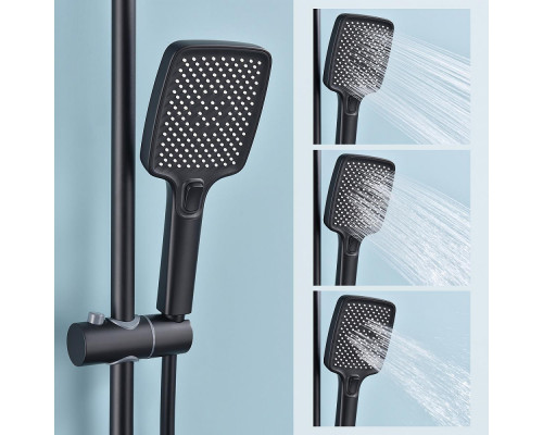 Душевая система Raglo R60.24.06 для ванны и душа излив-наполнитель, черный