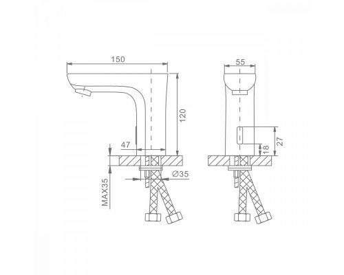 Смеситель Raglo R03.17 для раковины сенсорный, хром