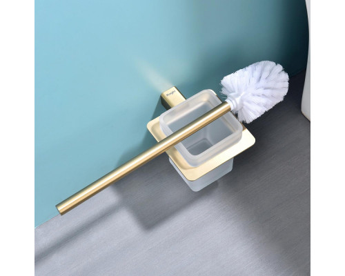 Ёршик для унитаза Raglo R301.10.03 с держателем,сатин золотой