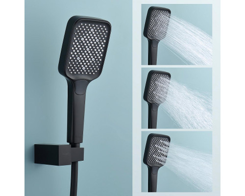 Смеситель Raglo R02.30.06 для ванны и душа настенный излив поворотный 15 см, черный