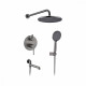 Душевая система Raglo R20.27.09 для ванны и душа встраиваемая на 3 режима излив поворотный 20 см, графит