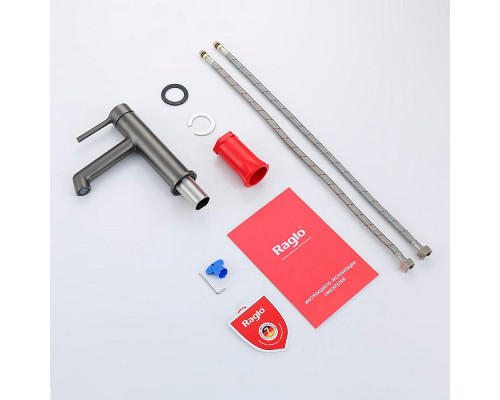 Смеситель Raglo R20.10.09 для раковины монолитный, графит