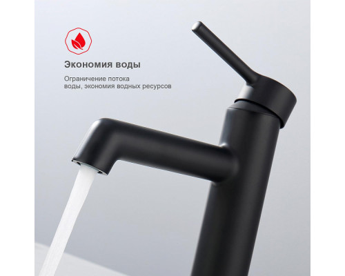 Смеситель Raglo R20.10.06 для раковины монолитный, черный