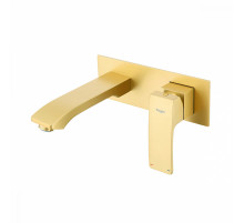 Смеситель Raglo R01.11.03 для раковины встраиваемый монолитный, сатин золотой