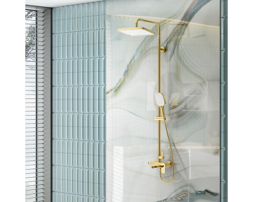 Душевая система Raglo R50.24.23 для ванны и душа излив поворотный 15 см, золото