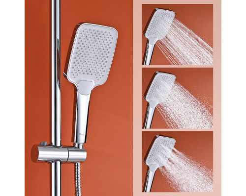 Душевая система Raglo R01.26 для ванны и душа с термостатом излив поворотный 15 см, хром