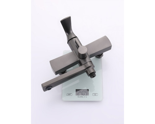 Душевая система Raglo R07.24.09 для ванны и душа излив поворотный 20 см, графит