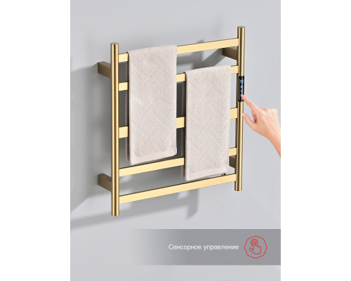 Полотенцесушитель электрический RAGLO R350.01.03 настенный сенсорный с терморегулятором , сатин золотой