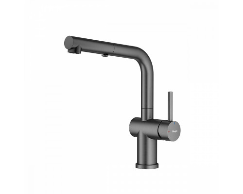 Смеситель Raglo R86.49.09 для кухни с выдвижным изливом, графит