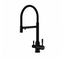 Смеситель Raglo R81.63.06 для кухни с подключением к фильтру съёмный гибкий излив с магнитным фиксатором, черный