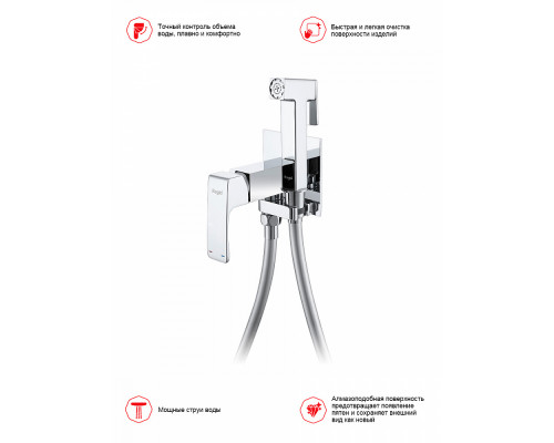 Смеситель Raglo R02.54 с гигиеническим душем встраиваемый , хром