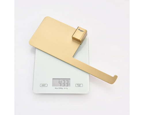 Держатель для туалетной бумаги Raglo R301.03.03 с полкой,сатин золотой