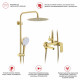 Душевая система Raglo R10.24.03 для ванны и душа излив поворотный 15 см, сатин золотой