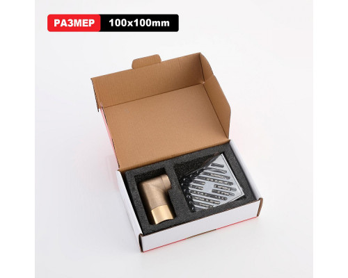 Душевой трап Raglo R606.10 100х100мм, нержавеющая сталь, хром