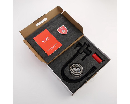 Смеситель Raglo R81.64.06 для кухни с подключением к фильтру излив гибкий поворотный, черный