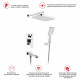 Душевая система Raglo R01.27 для ванны и душа встраиваемая на 3 режима излив поворотный 20 см, хром