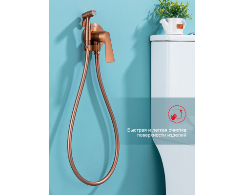 Смеситель Raglo R07.52.33 с гигиеническим душем встраиваемый , матовая медь