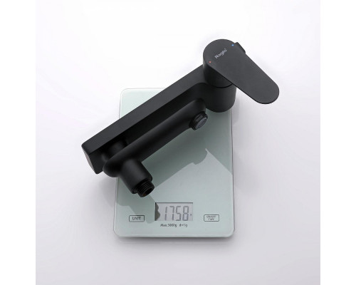 Смеситель Raglo R31.30.06 для ванны и душа настенный излив поворотный 15 см, черный