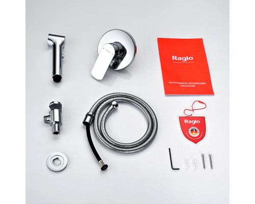 Смеситель Raglo R03.53 с гигиеническим душем встраиваемый , хром