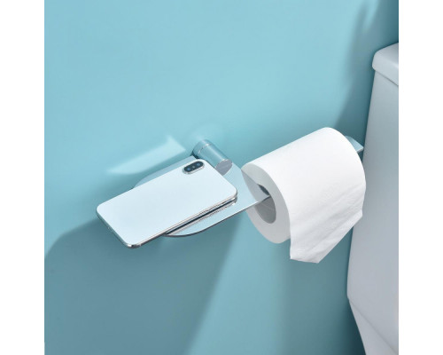 Держатель для туалетной бумаги Raglo R300.03 с полкой,хром