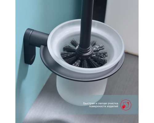Ёршик для унитаза Raglo R300.10.06 с держателем,черный