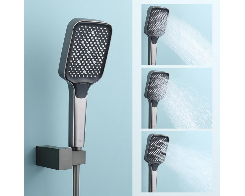 Смеситель Raglo R02.30.09 для ванны и душа настенный излив поворотный 15 см, графит