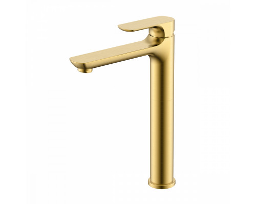 Смеситель Raglo R03.15.03 для раковины высокий монолитный, сатин золотой