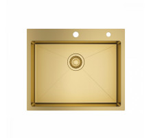 Кухонная мойка Raglo R701.6050.03 из нержавеющей стали в базу от 60см, сатин золотой