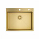 Кухонная мойка Raglo R701.6050.03 из нержавеющей стали в базу от 60см, сатин золотой