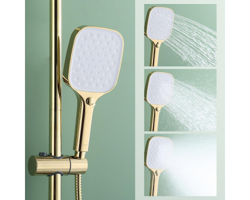 Душевая система Raglo R50.24.23 для ванны и душа излив поворотный 15 см, золото