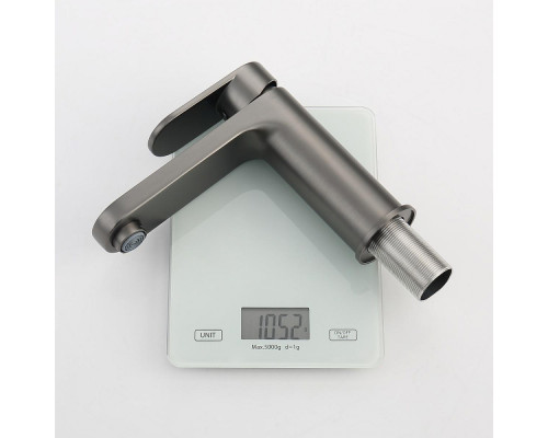 Смеситель Raglo R50.10.09 для раковины монолитный, графит