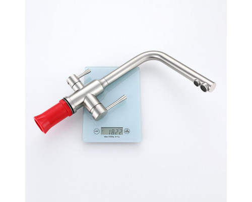 Смеситель Raglo R81.61.05 для кухни с подключением к фильтру излив поворотный, сатин