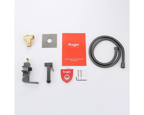 Смеситель Raglo R01.52.09 с гигиеническим душем встраиваемый , графит