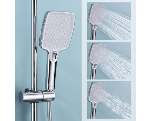 Душевая система Raglo R60.24 для ванны и душа излив-наполнитель, хром