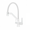 Смеситель Raglo R80.62.08 для кухни с подключением к фильтру съёмный гибкий излив с магнитным фиксатором, белый