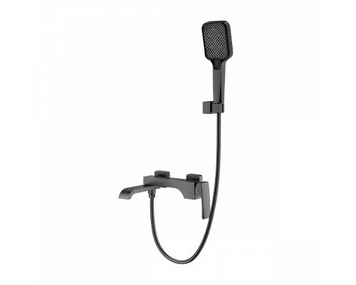 Смеситель Raglo R02.30.09 для ванны и душа настенный излив поворотный 15 см, графит