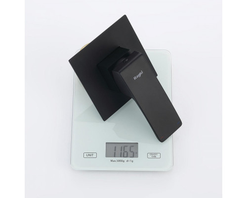 Смеситель Raglo R01.53.06 с гигиеническим душем встраиваемый , черный