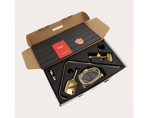 Душевая система Raglo R50.24.23 для ванны и душа излив поворотный 15 см, золото