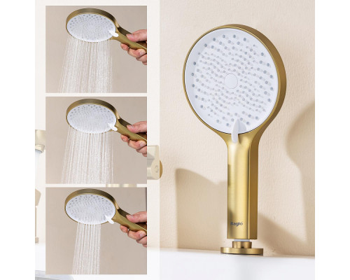 Смеситель Raglo R03.31.03 на борт ванны врезной монолитный, сатин золотой